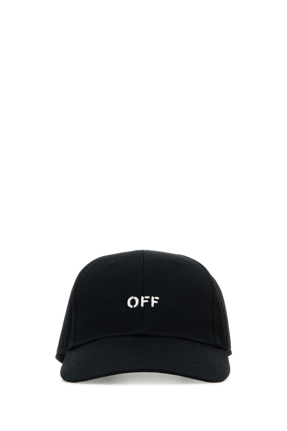 Shop Off-white Black Cotton Baseball Cap In 1001