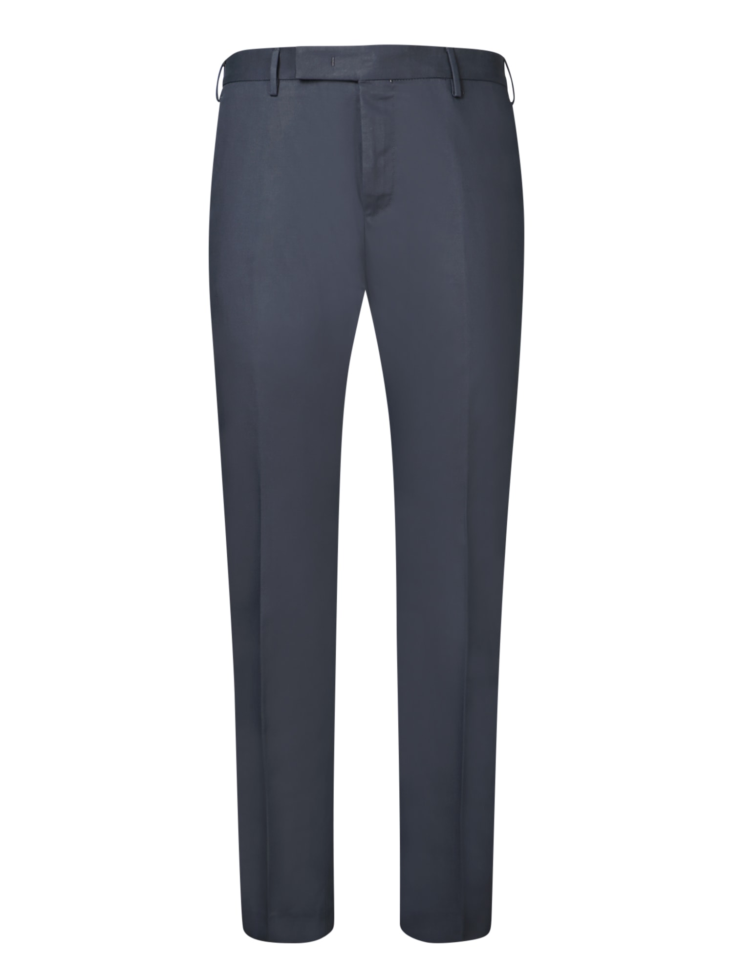 Shop Pt Torino Blue Stretch Gabardine Trousers