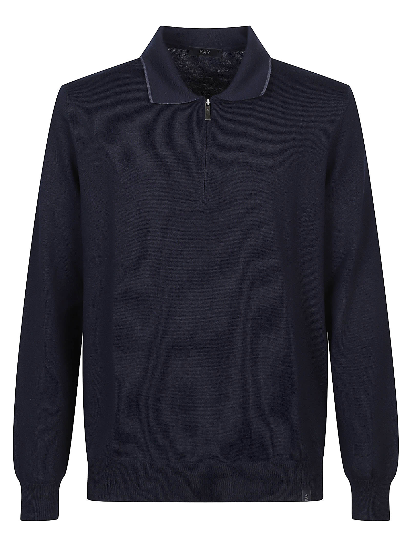 Fay Polo Neck Sweater In Blue