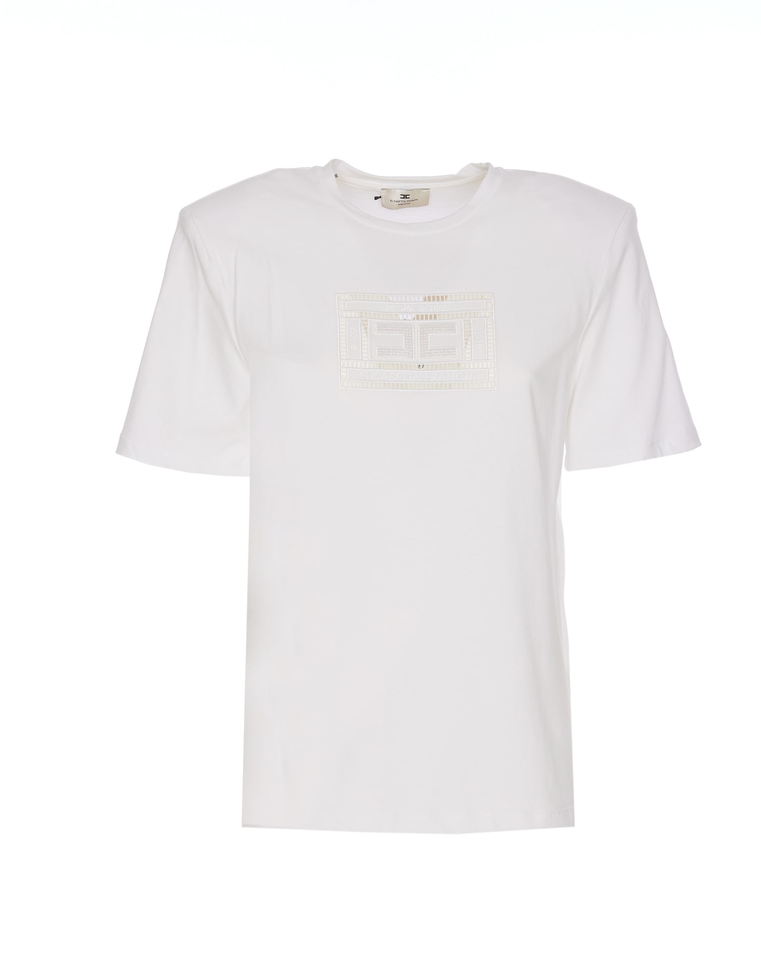 Elisabetta Franchi T-shirt In Gesso