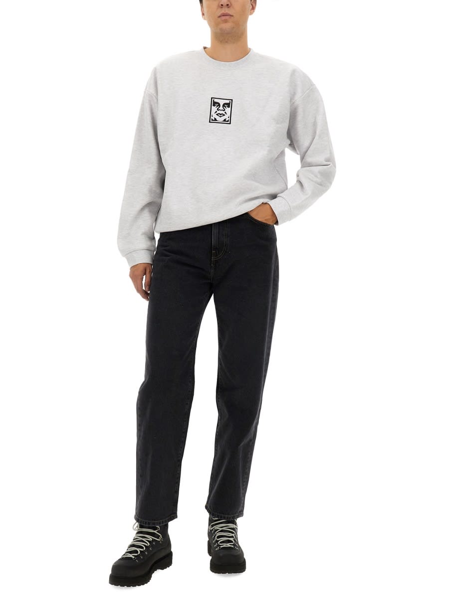 Obey Sweatshirt With Logo In Grey