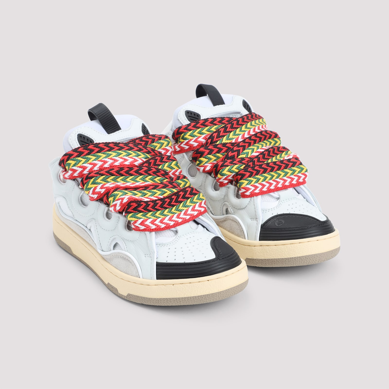 Lanvin Round Toe Sneakers In White
