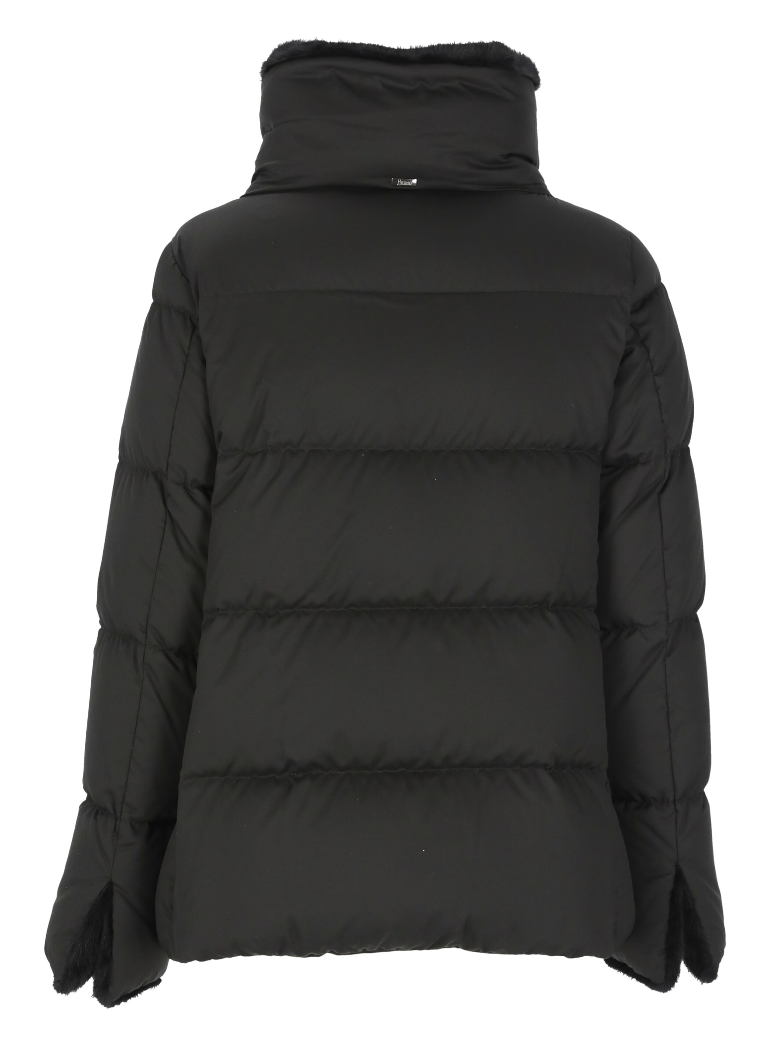 Herno Down Jacket With Hood In Black