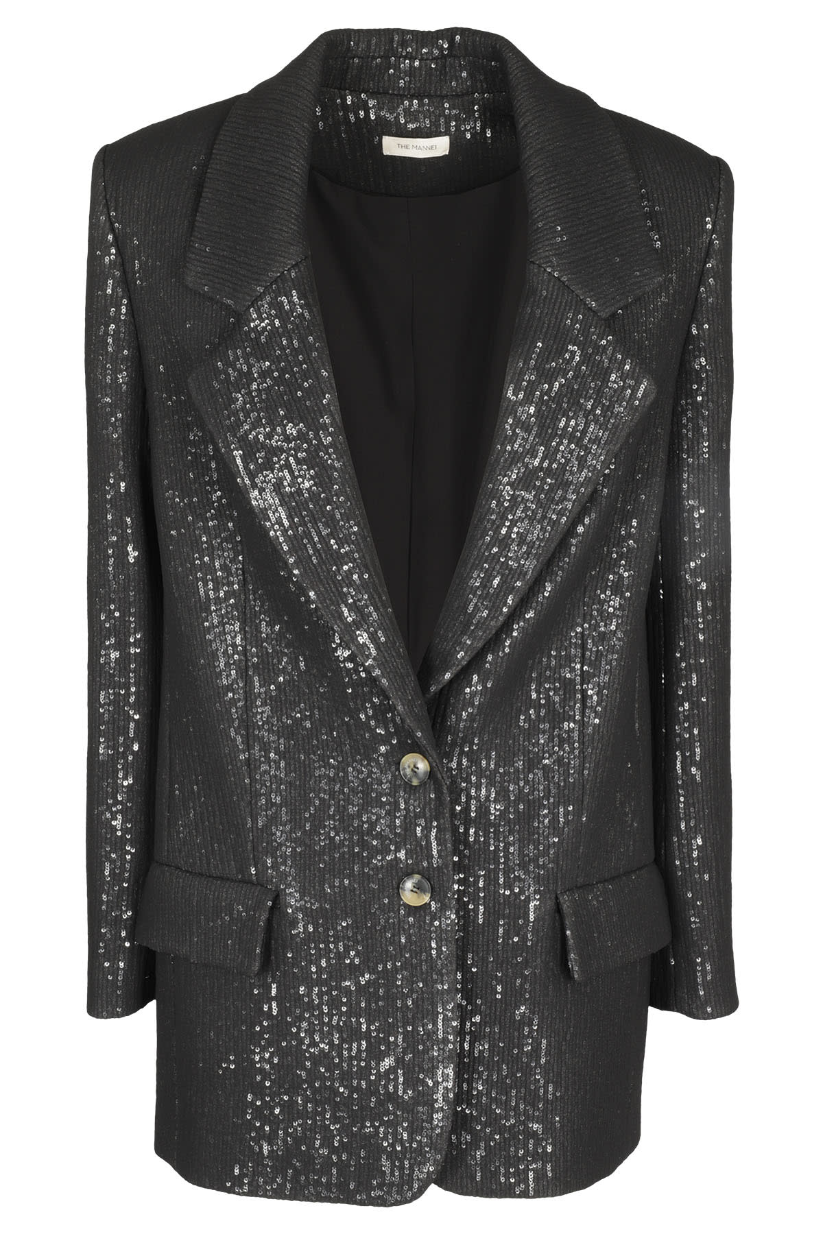 The Mannei Sequin-embellished Sequinned Blazer In Nero