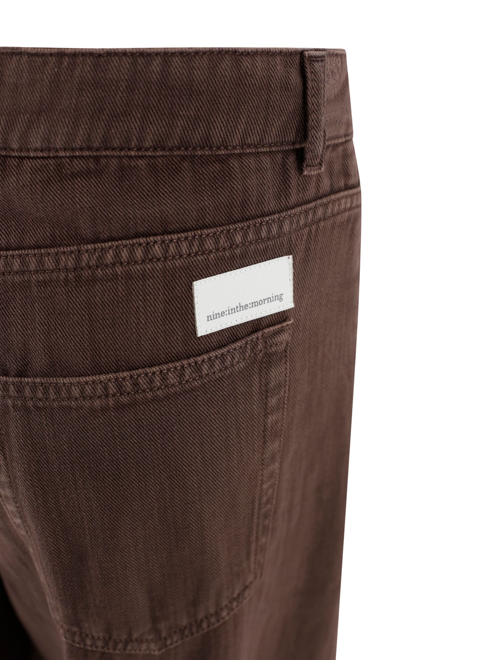 Nine In The Morning Mid-rise Trousers In Brown