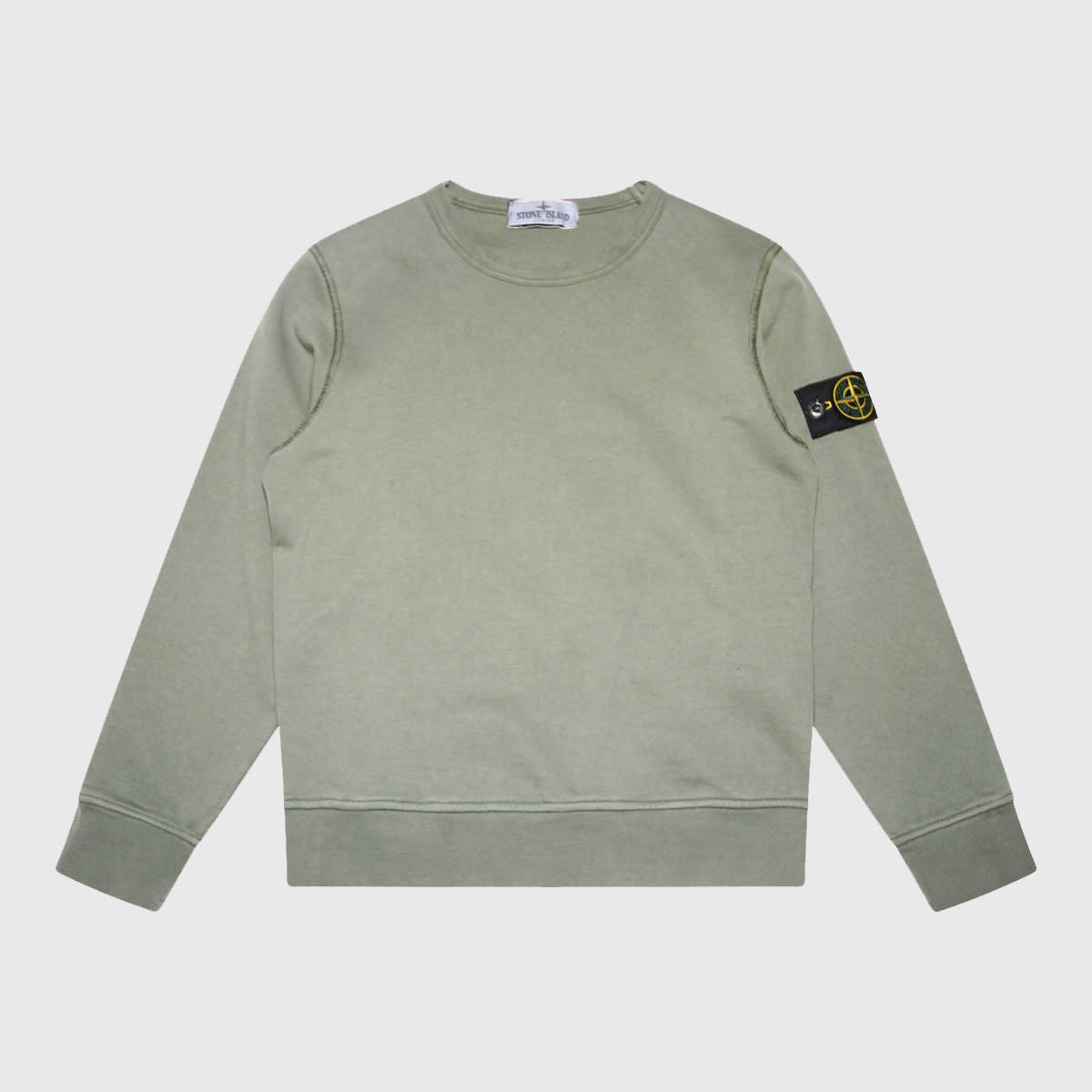 Stone Island Green Cotton Sweatshirt In Mud