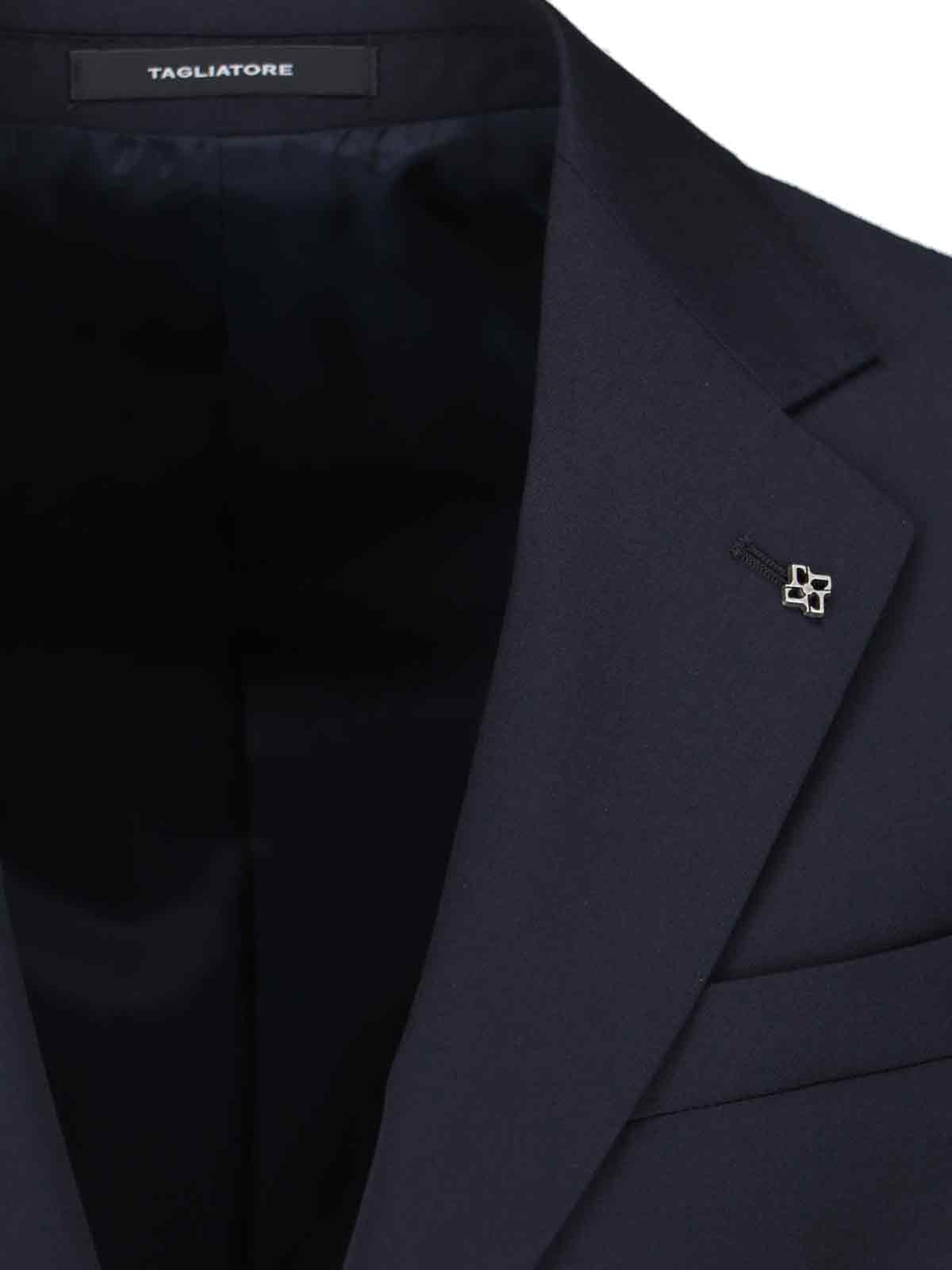 Tagliatore Single-breast Notch-lapel Blazer In Blu