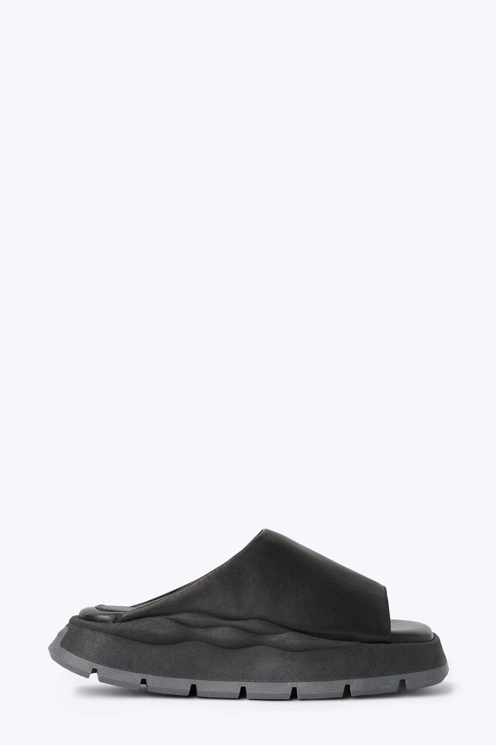 Eytys Sensa Black Black leather slide with squared toe - Sensa