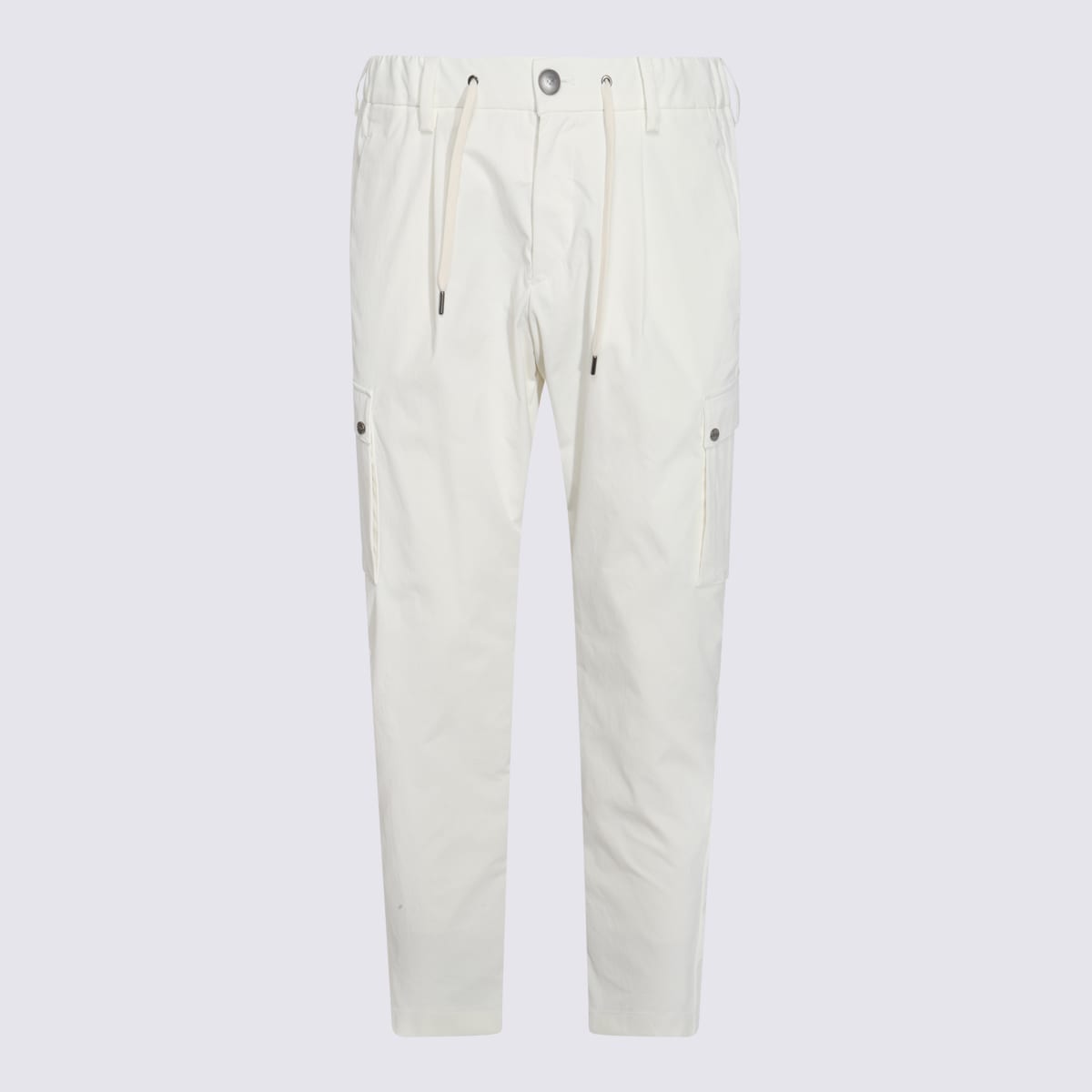 Shop Herno White Pants In Bianco