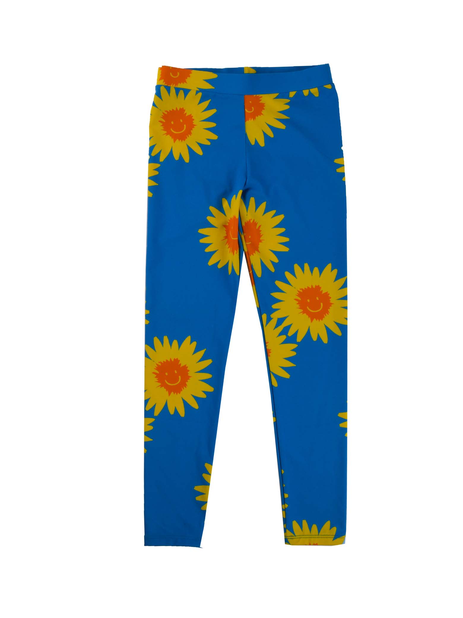 Stella McCartney Kids Turquoise Lycra Leggings With Sunflower Print