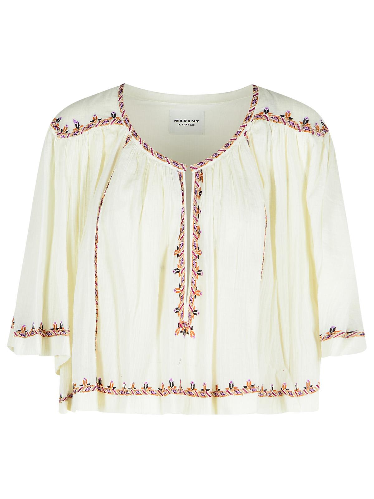 ISABEL MARANT ÉTOILE FELICITY BEIGE COTTON BLOUSE