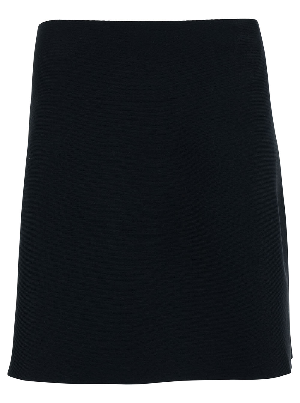 Mini Black Skirt With Regular Waist In Stretch Fabric Woman