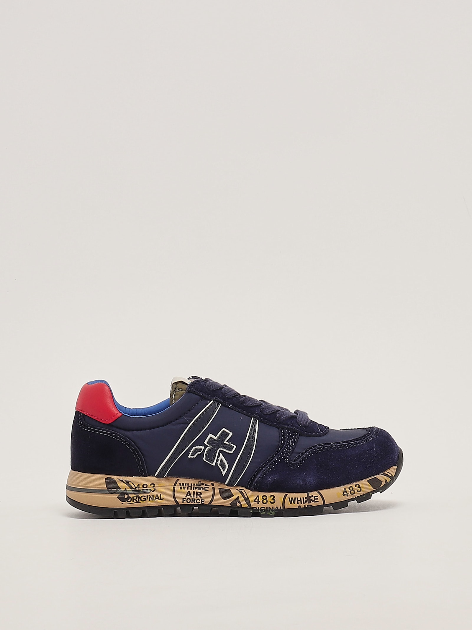 Shop Premiata Sneakers Sneaker In Blu-rosso