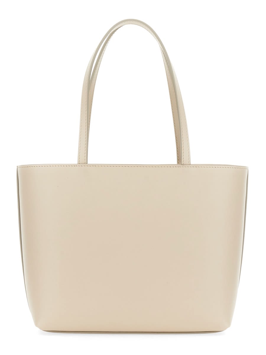 Shop Dolce & Gabbana Small Shopping Bag With Logo In White