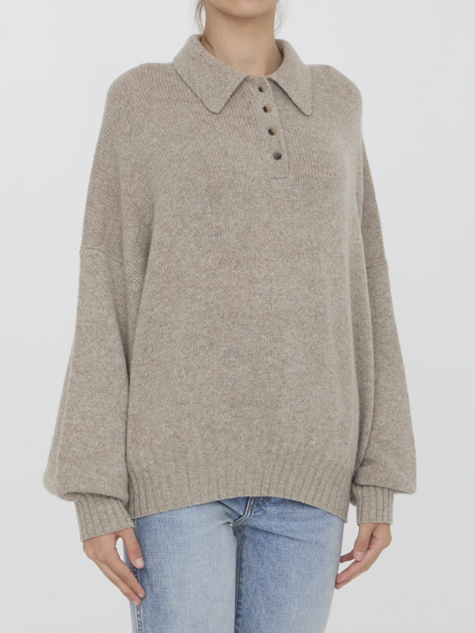 Shop Khaite Rene Sweater In Beige