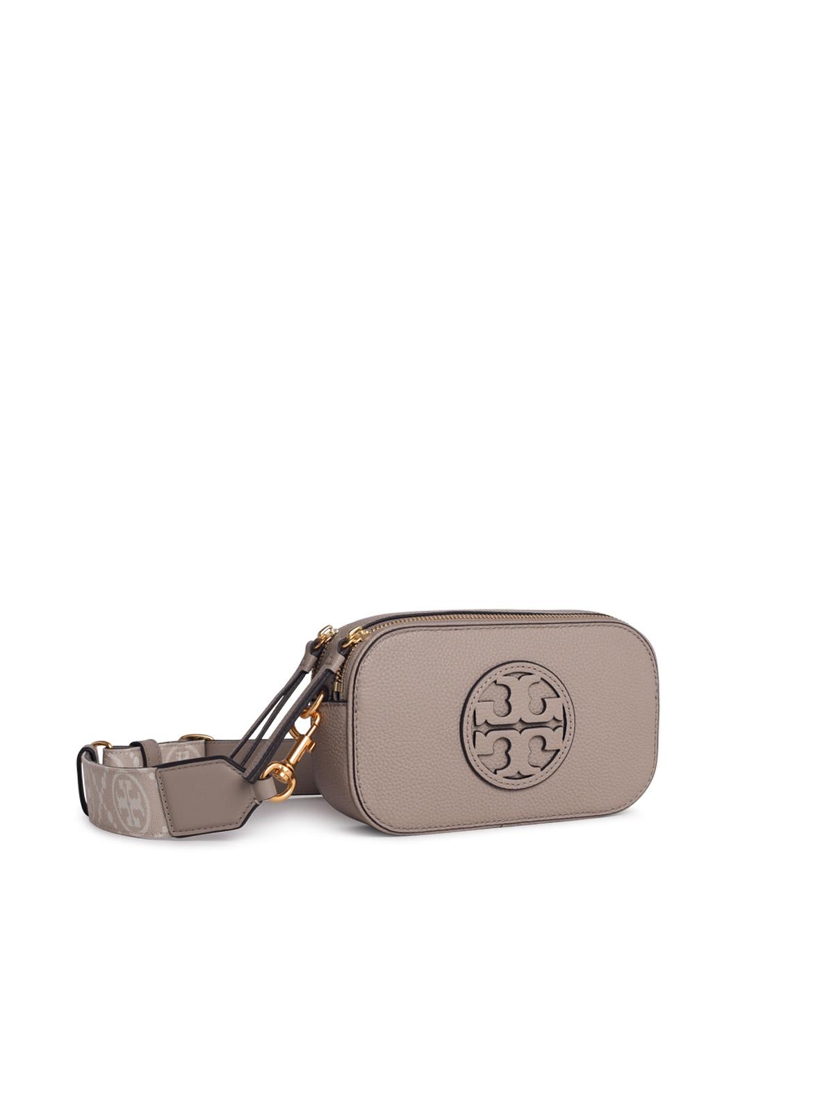 Shop Tory Burch Miller Mini Shoulder Bag In Fresh Clay