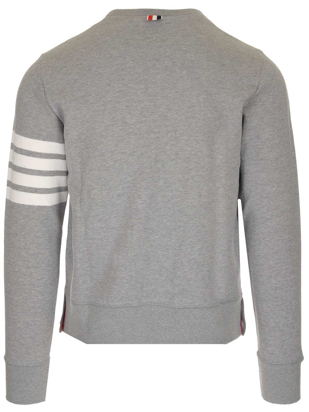 Shop Thom Browne Grey 4-bar Sweatshirt