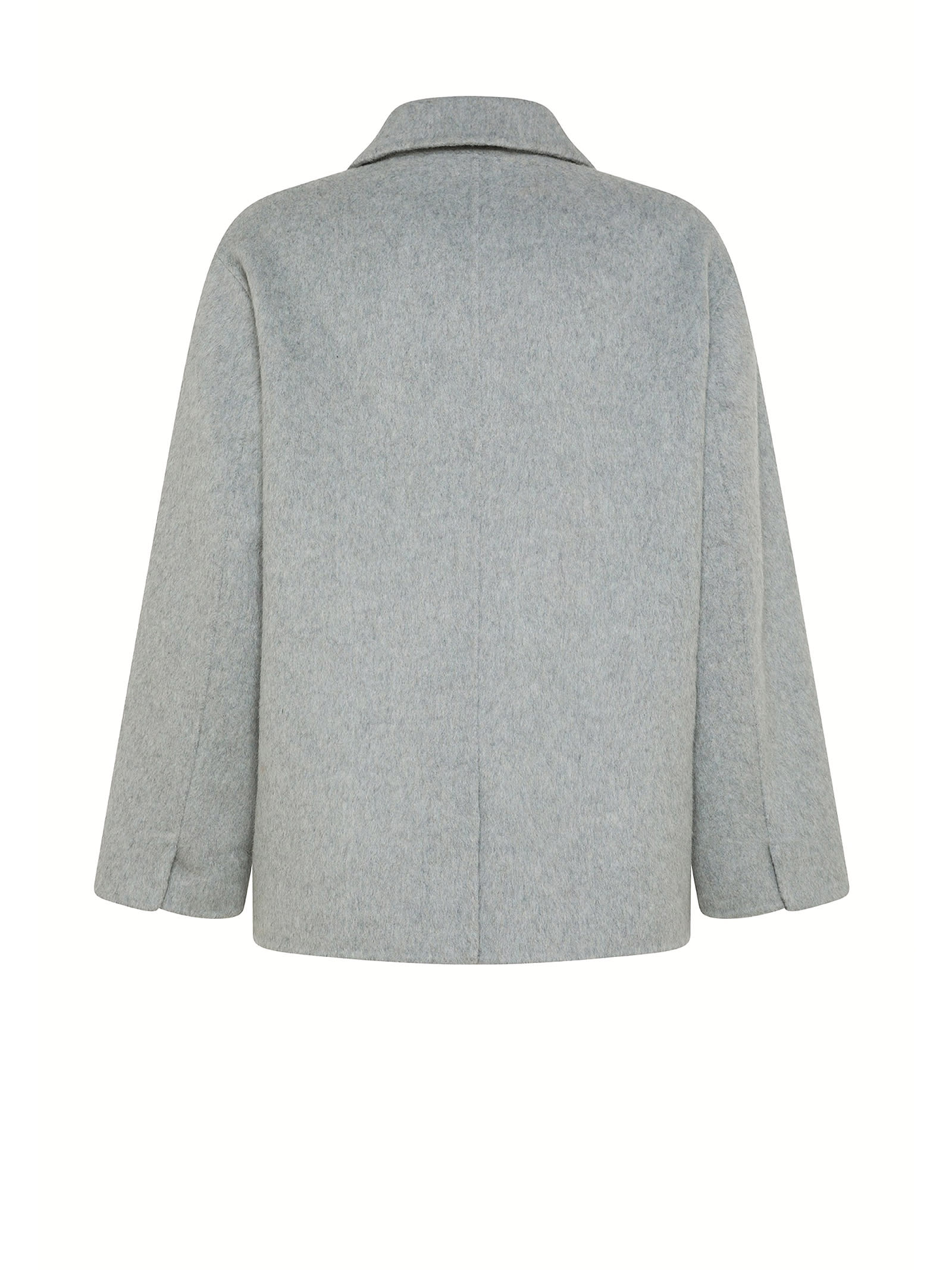 Shop Seventy Double Breasted Grey Coat Women In Grigio Scuro