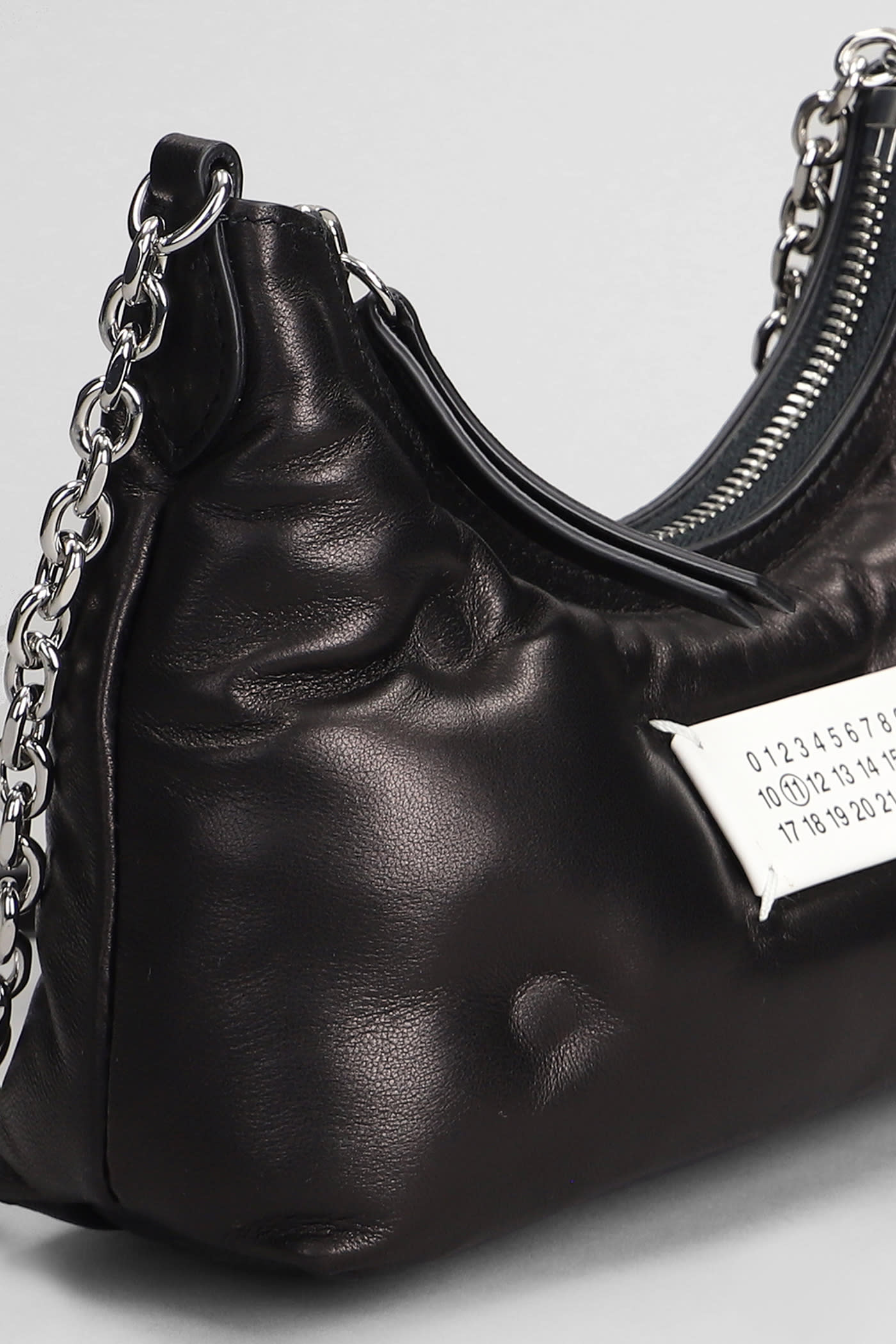 Shop Maison Margiela Glam Slam Shoulder Bag In Black Leather