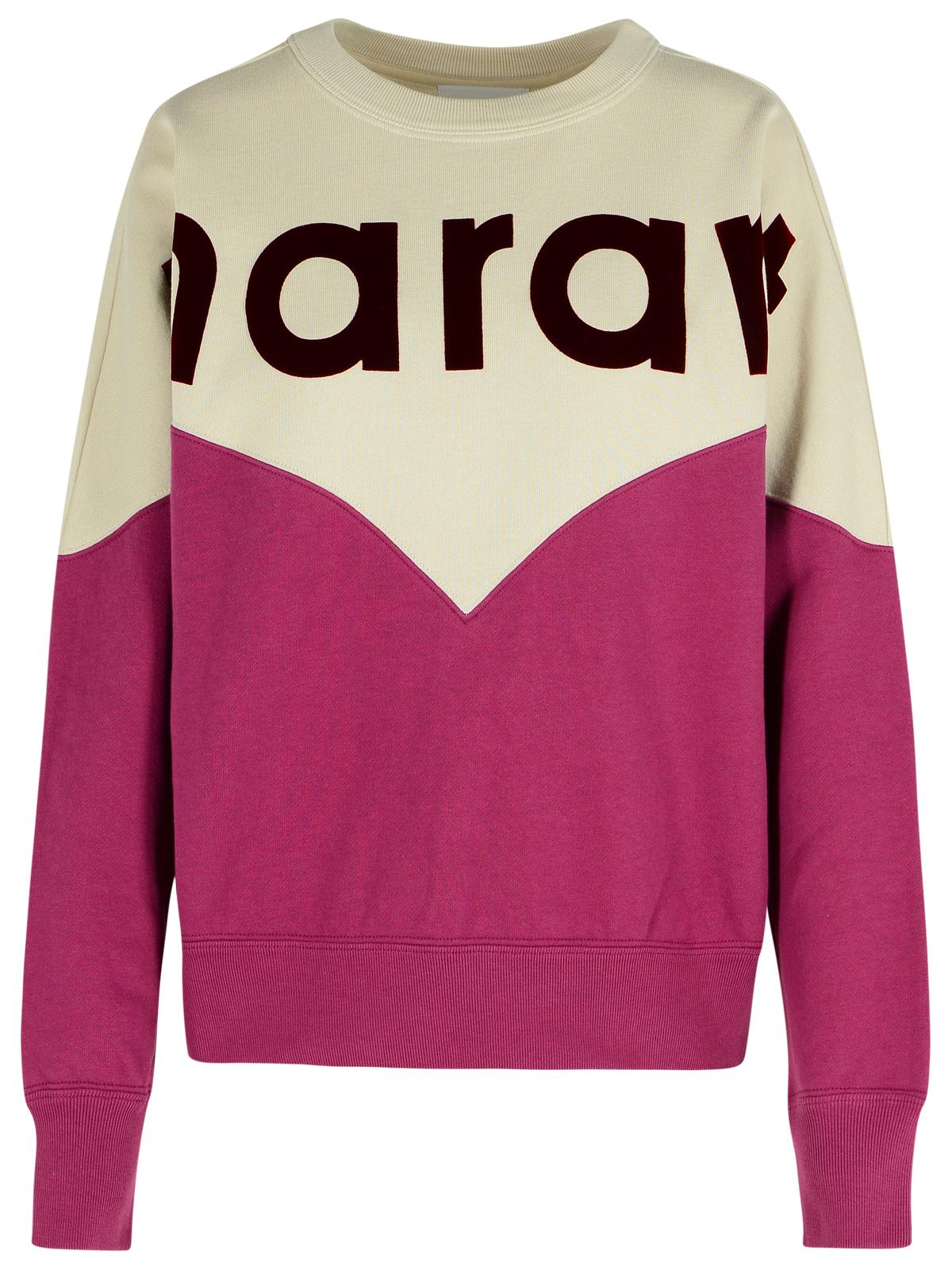 Isabel Marant Étoile Houston Sweatshirt In A Grape-and-eye Cotton Blend In Pink