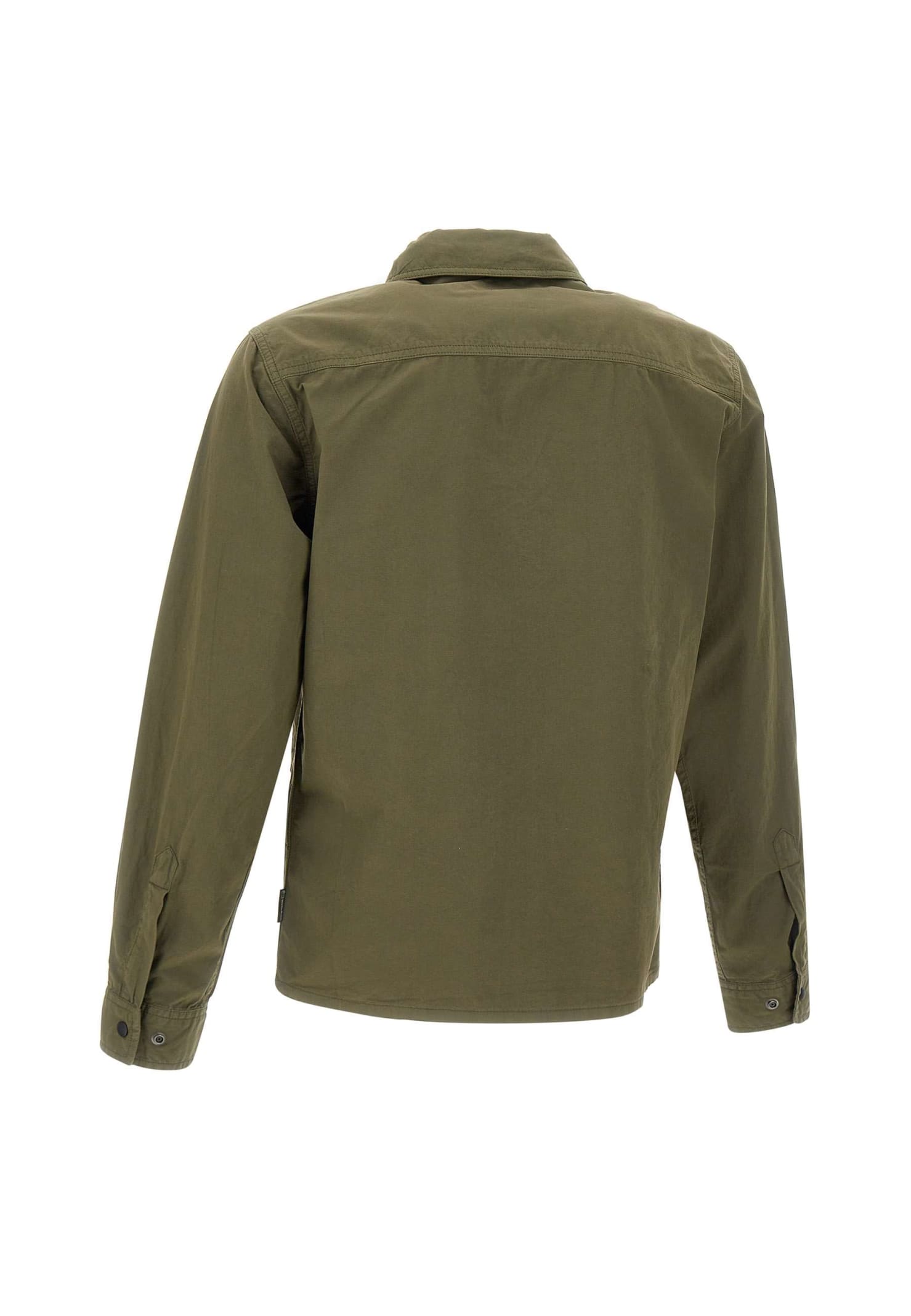 Shop Woolrich Gabardine Overshirt Cotton Jacket