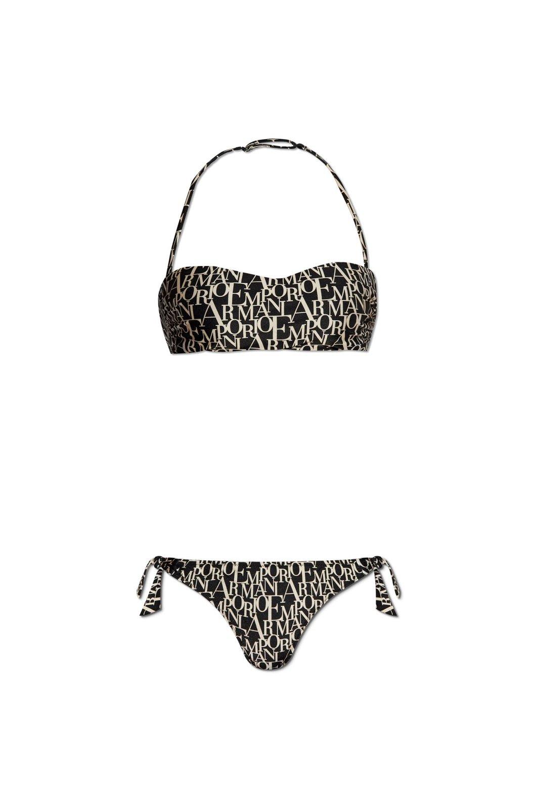 Emporio Armani Allover Logo Bikini Set