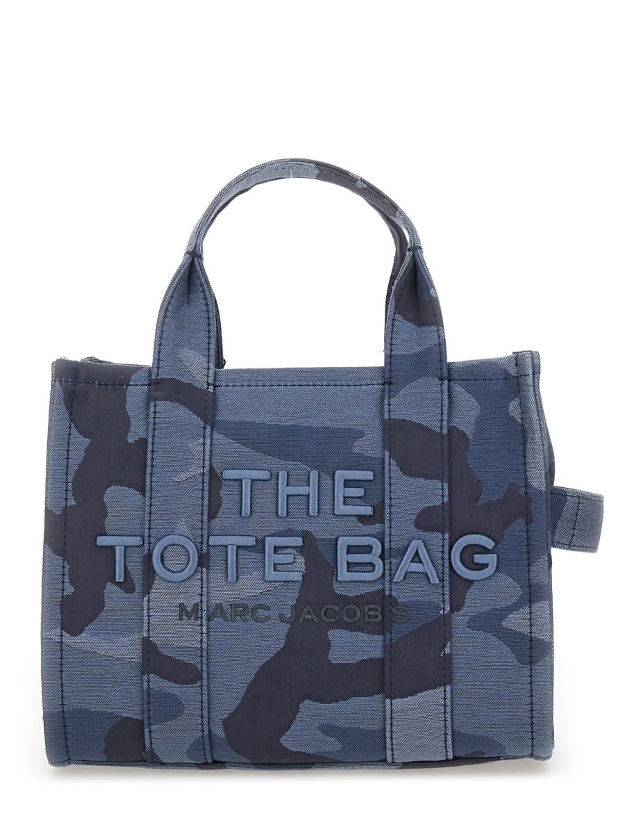 Marc Jacobs Jacquard Camo Small Tote Bag In Blue