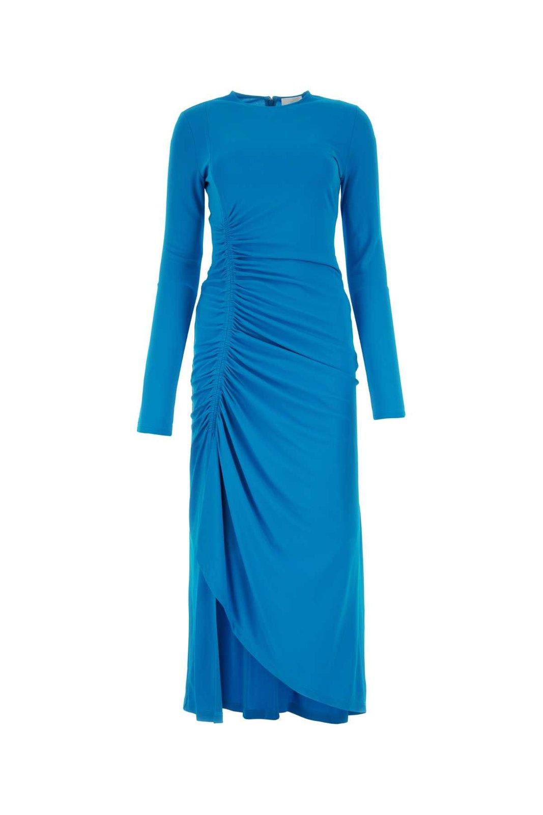 Givenchy Turquoise Crepe Long Dress In Blue