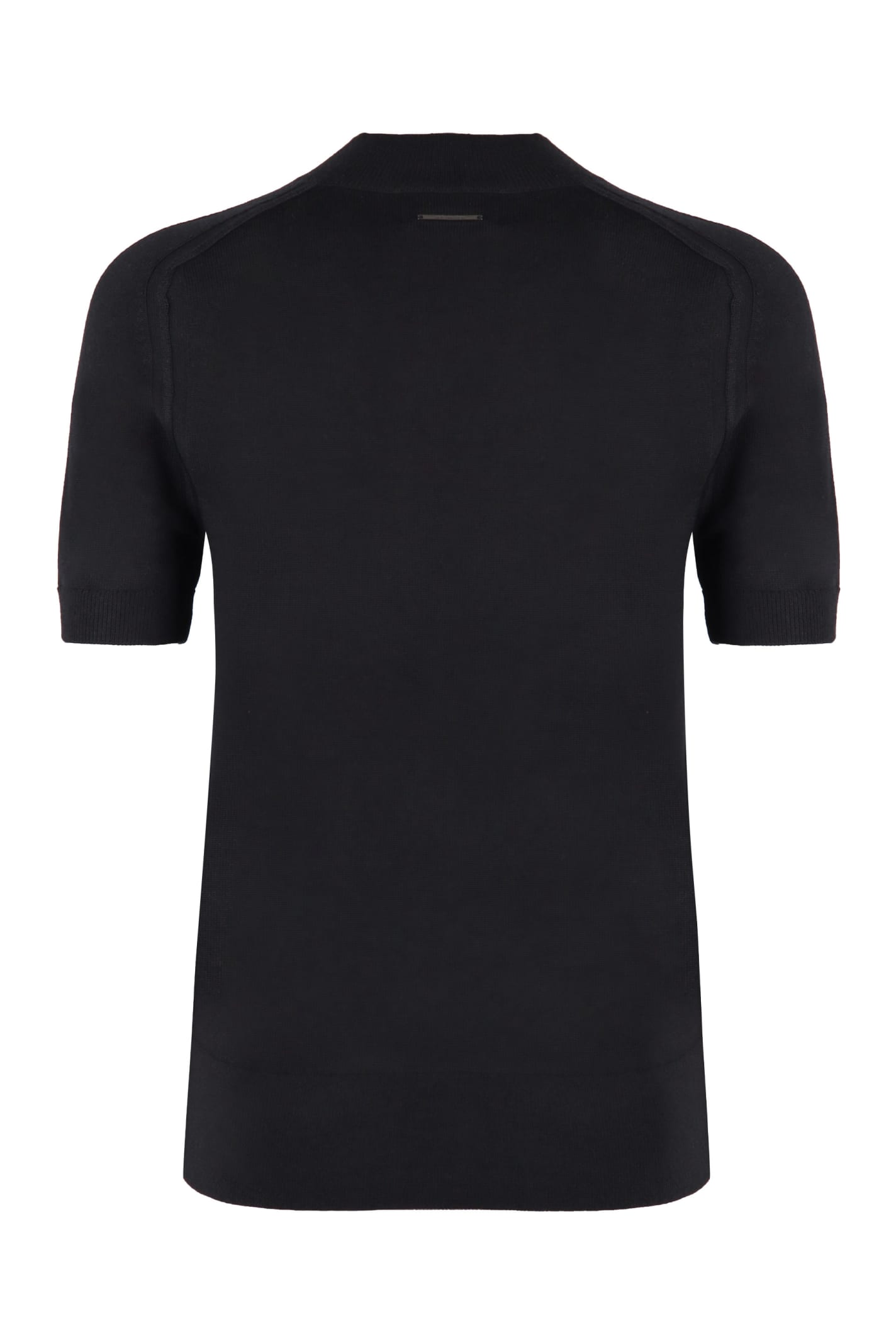 Shop Calvin Klein Merino Wool Crew-neck Sweater In Black