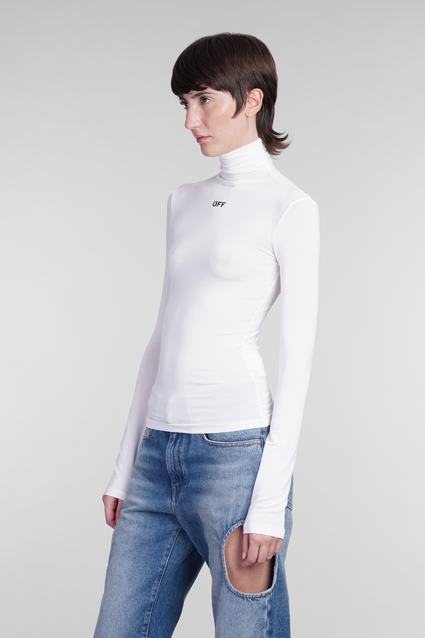 Shop Off-white Topwear In White Viscose