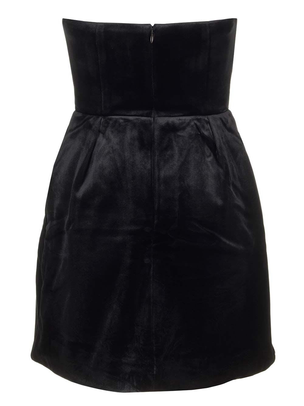 Shop Roland Mouret Silk Velvet Mini Dress In Black