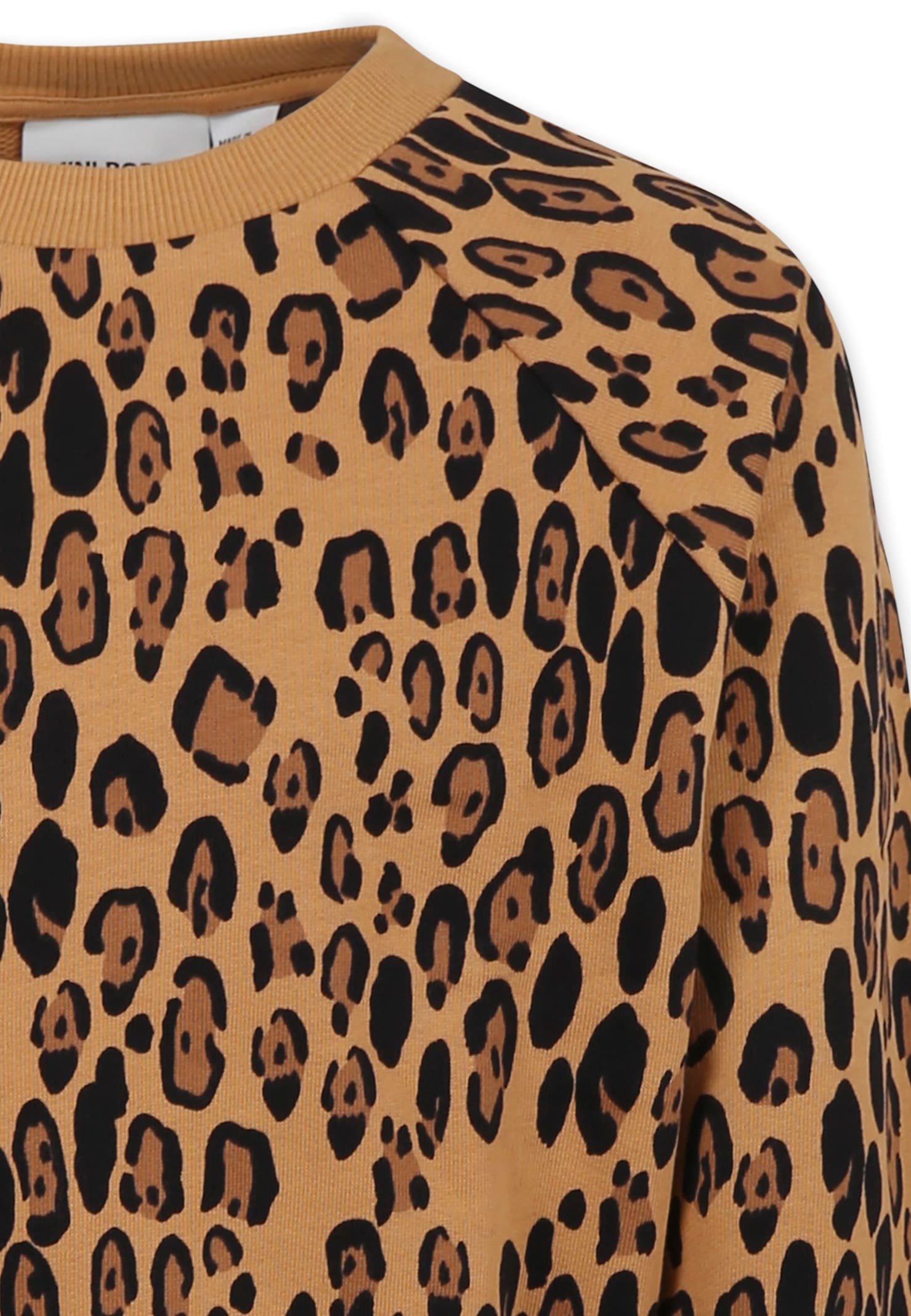 Shop Mini Rodini Beige Sweatshirt For Kids With Spotted Print