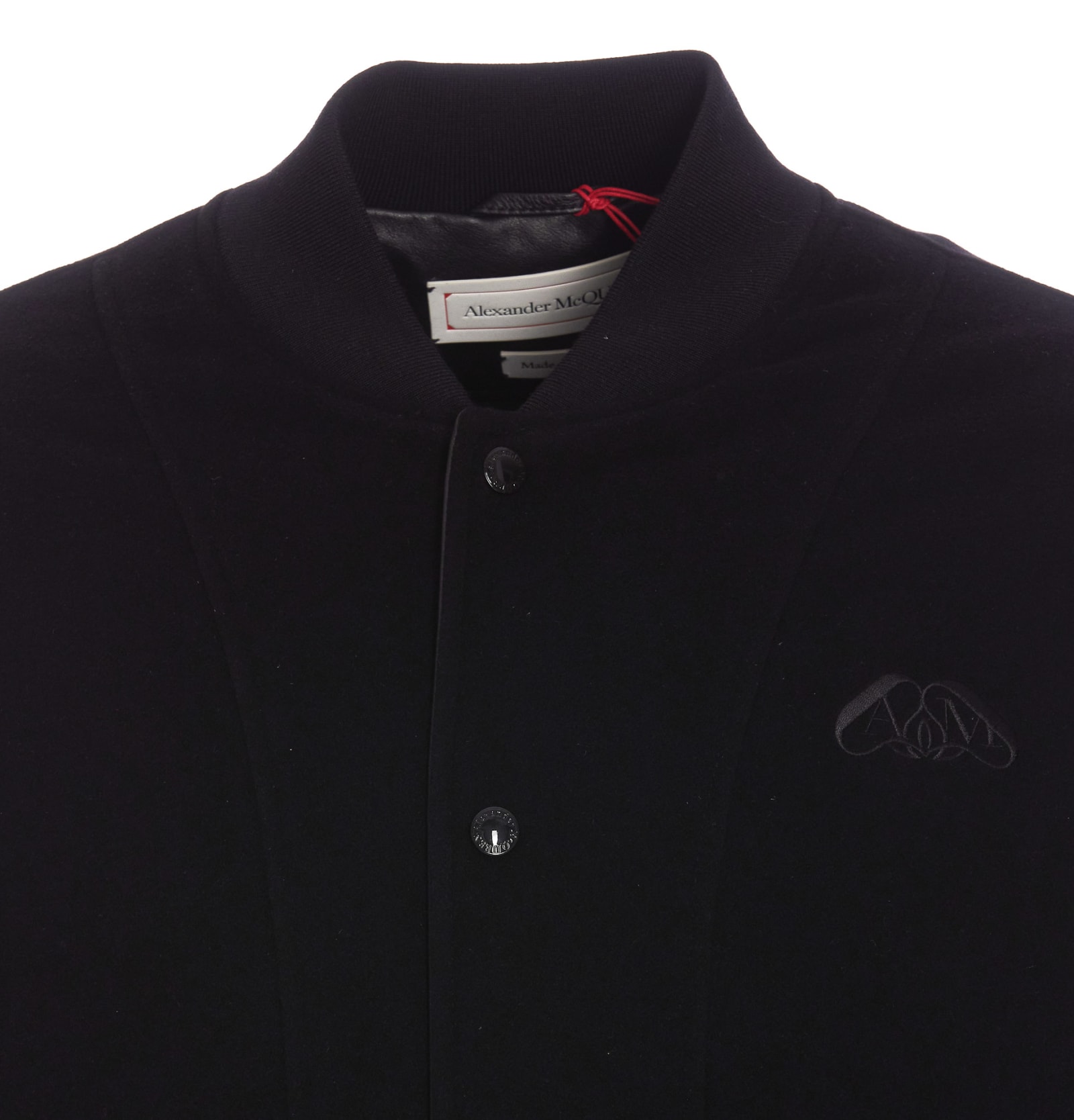 Shop Alexander Mcqueen Hybrid Bomber Jacket In Black