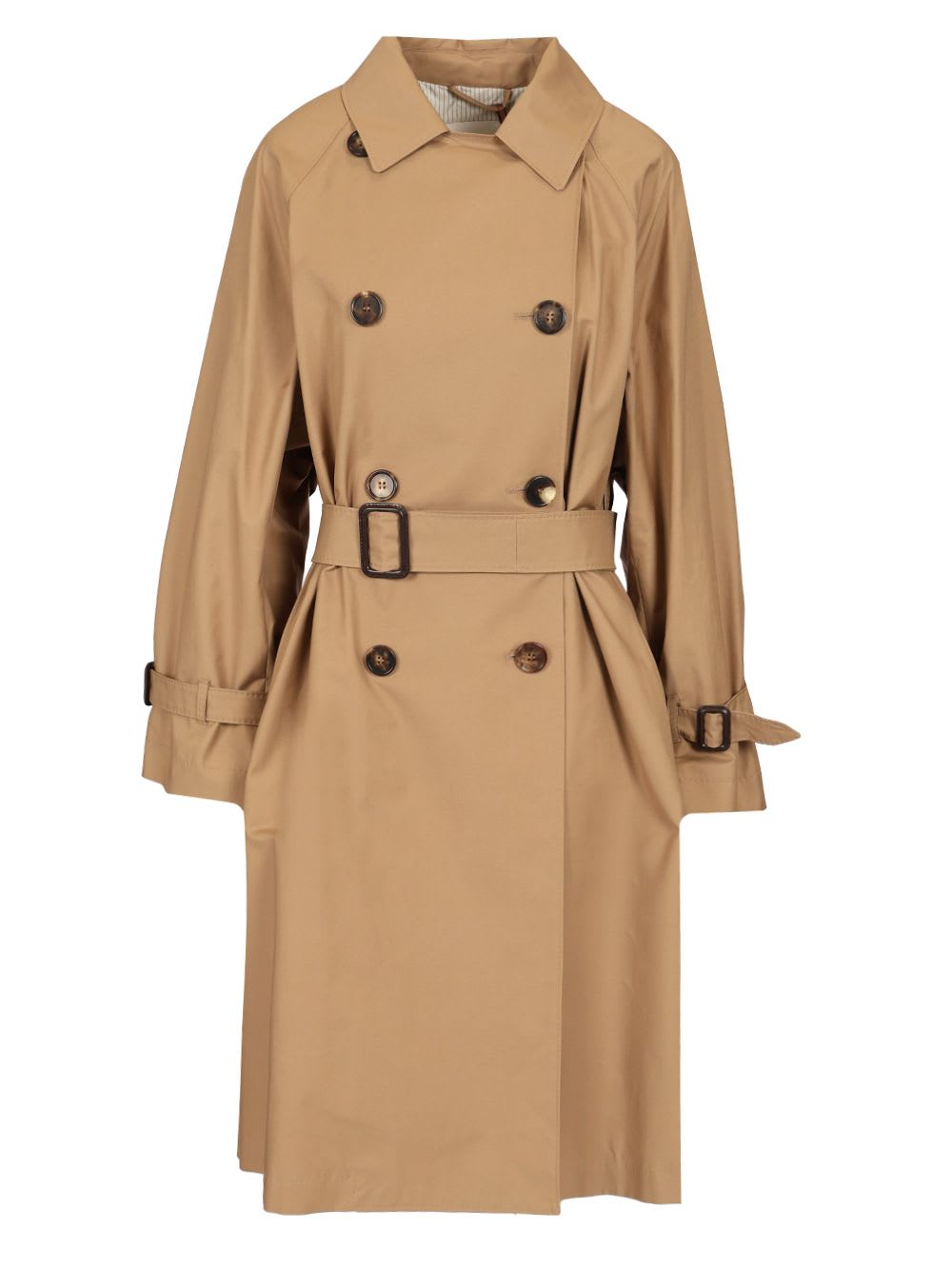 Max Mara The Cube Midi Trench Coat In Brown