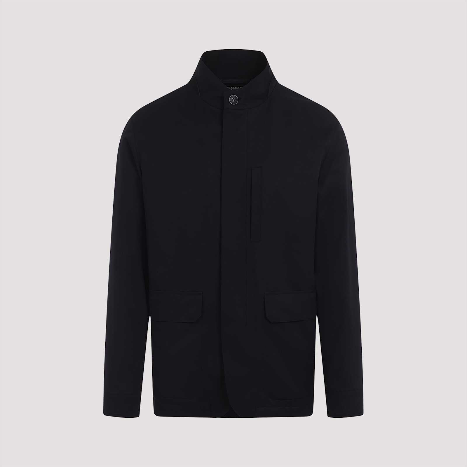 Shop Zegna Over Jacket In Blue Navy Unito