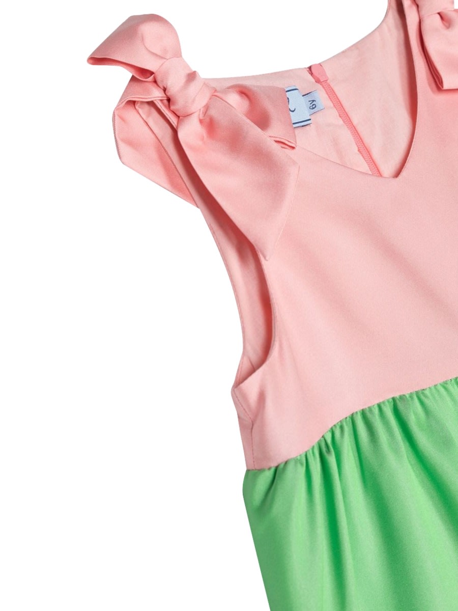 Mimisol Multicolor Satin Dress In Multicolour