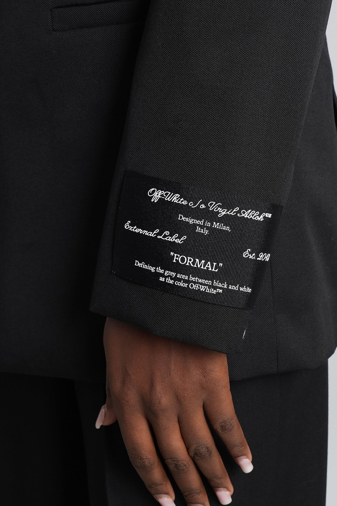 Off-white Blazer In Black Wool In Black