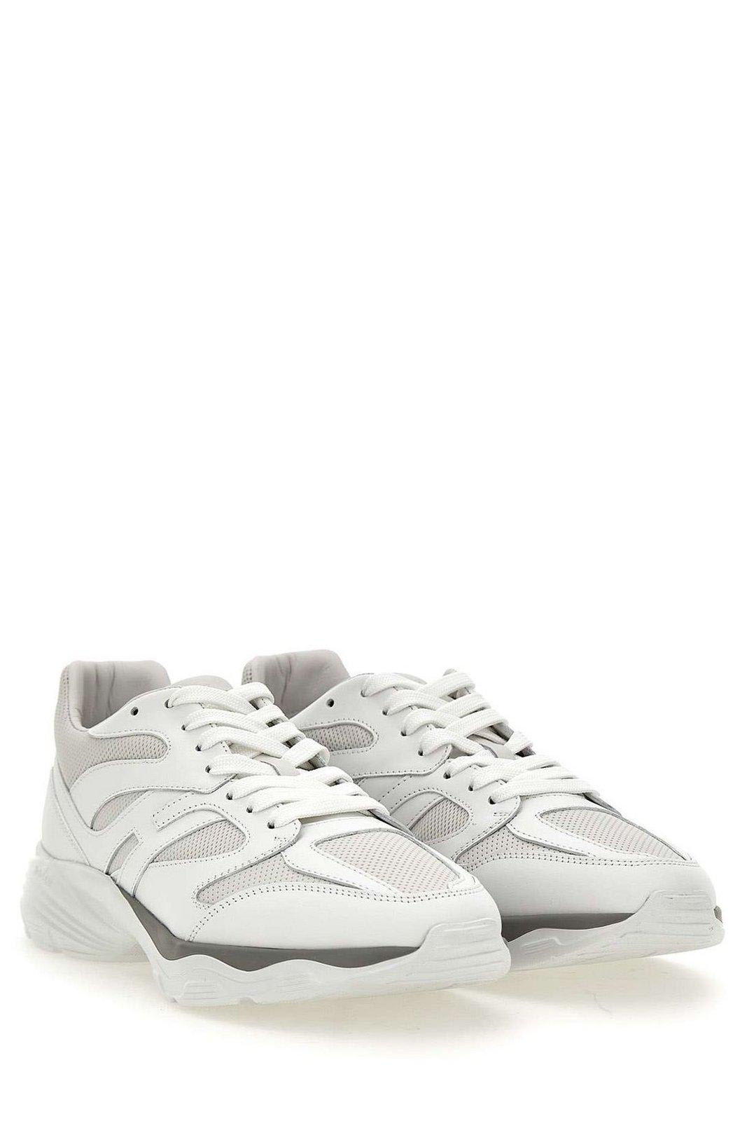 Shop Hogan Allac Panelled Lace-up Sneakers