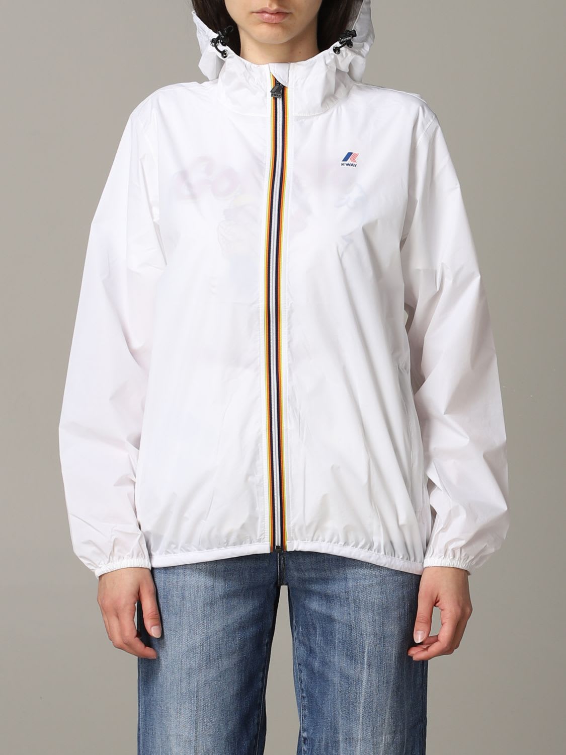 white k way jacket