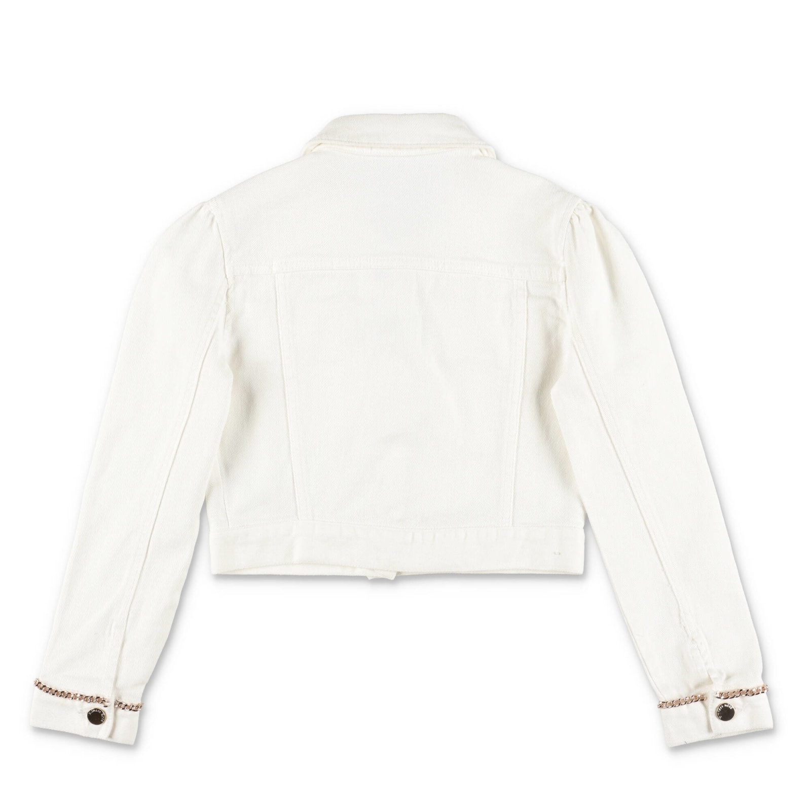 Michael Kors Teen Girls Ivory Logo Denim Jacket