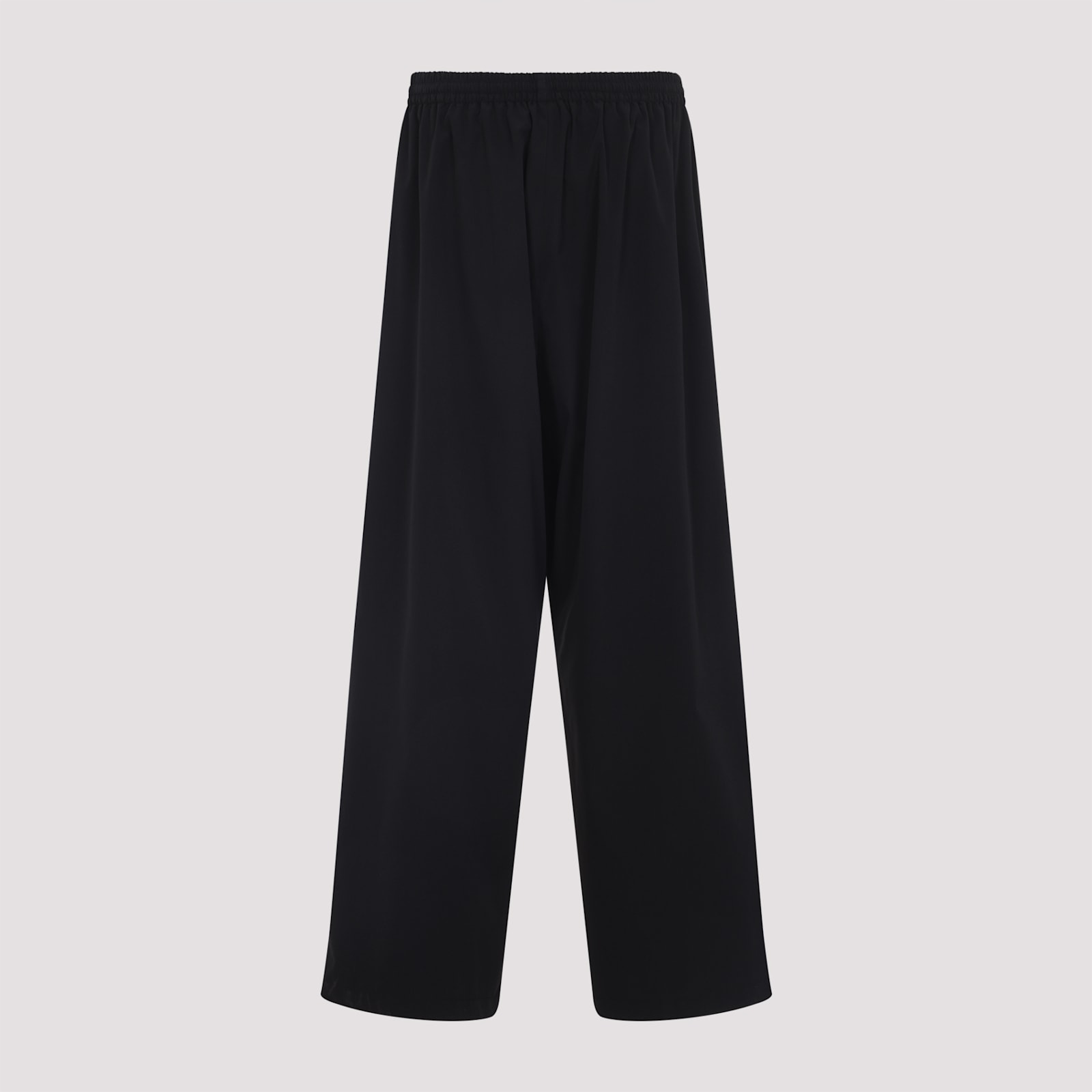 Balenciaga Relaxed Fit Black Wide-leg Trousers In Black