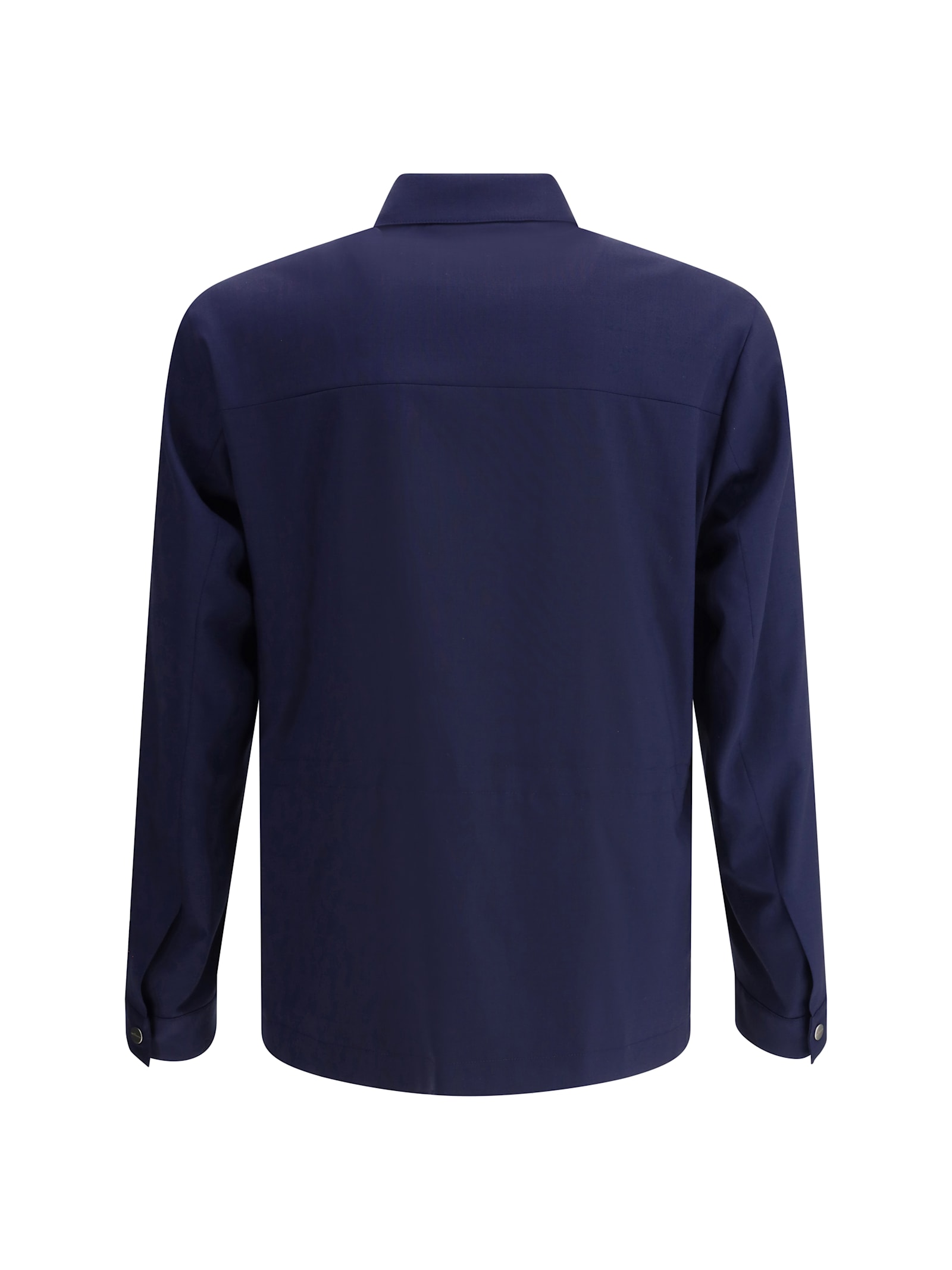 Shop Kiton Shirt Jacket In Blu