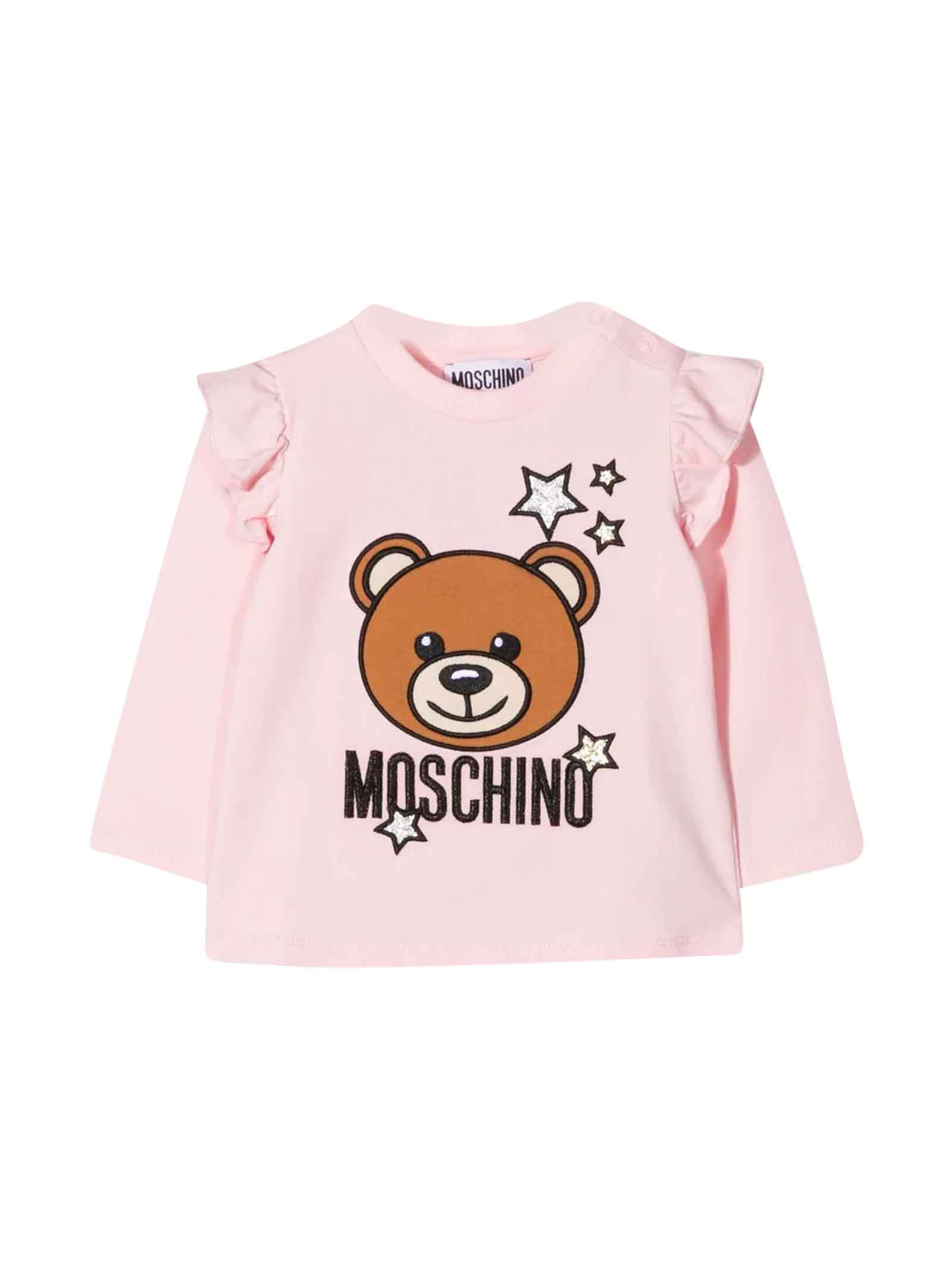 Moschino Newborn Pink T-shirt