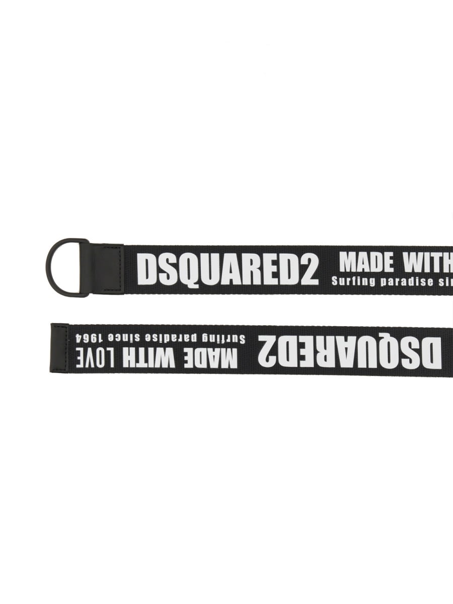 Shop Dsquared2 Logo Print Belt In Non Definito