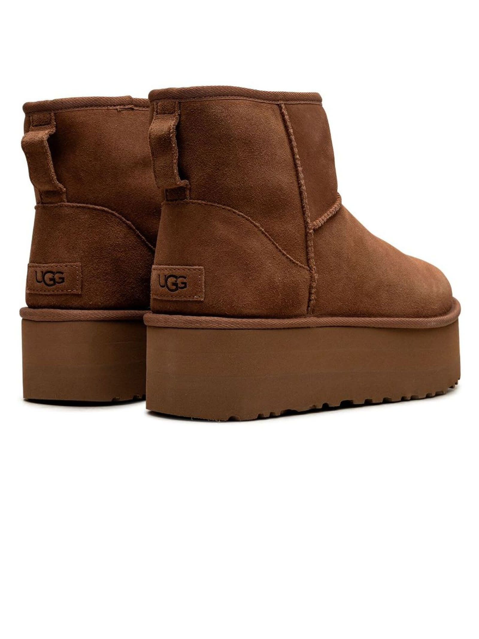 Shop Ugg Brown Classic Mini Platform Boot In Camel