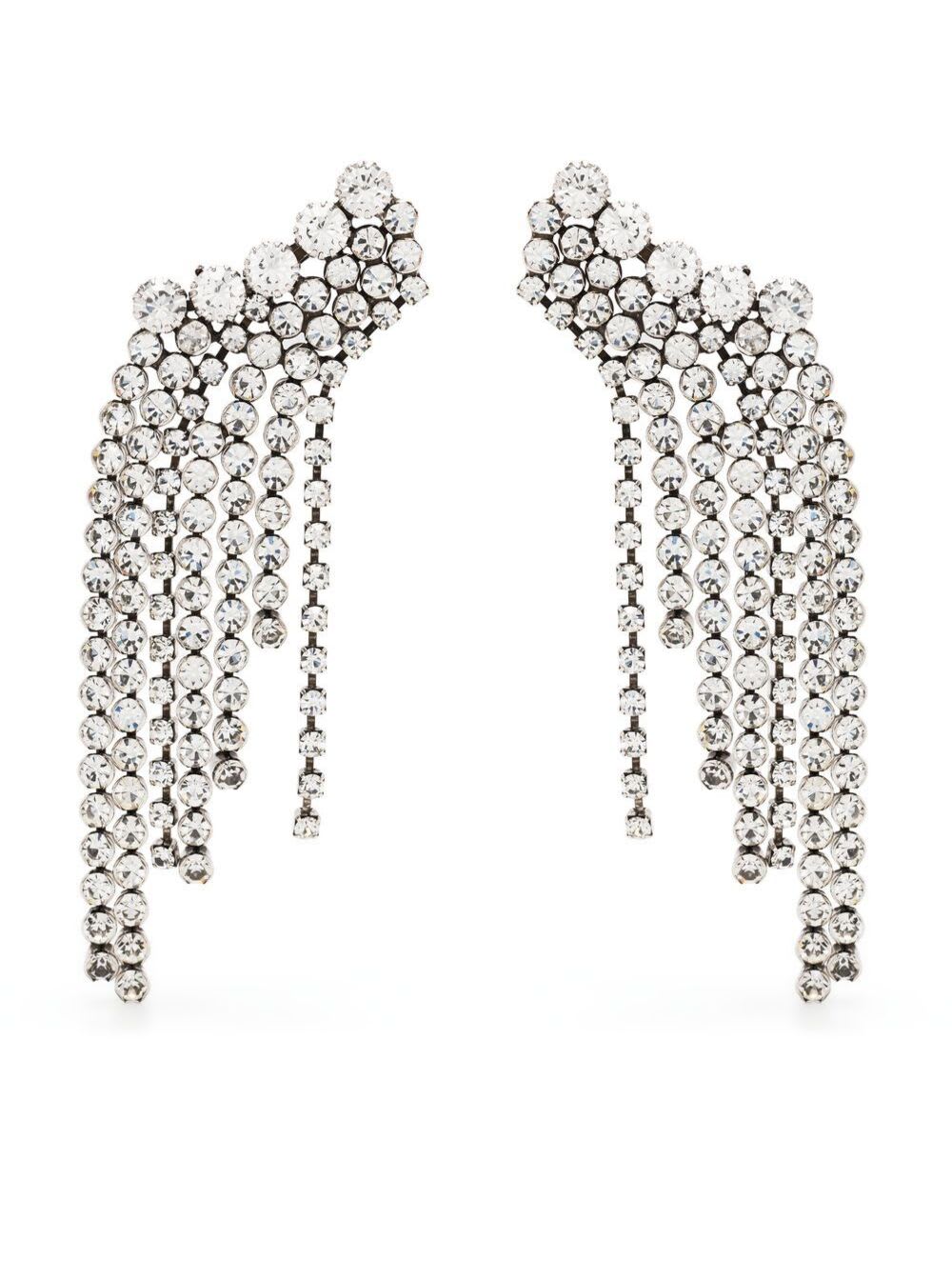 ISABEL MARANT A WILD SHORE DROP EARRINGS WITH TRANSPARENT GLASS PENDANTS IN BRASS WOMAN ISABEL MARANT