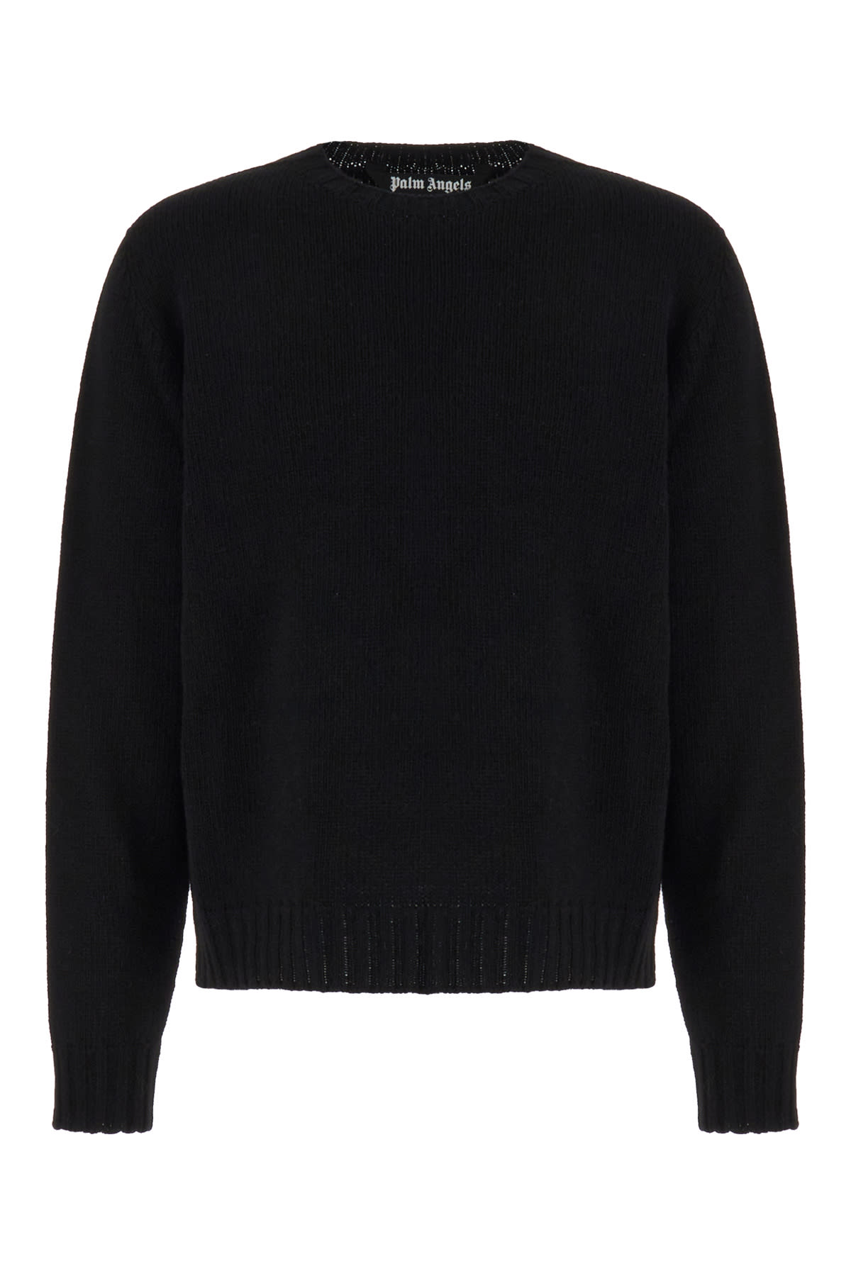 Palm Angels Black Wool Blend Sweater