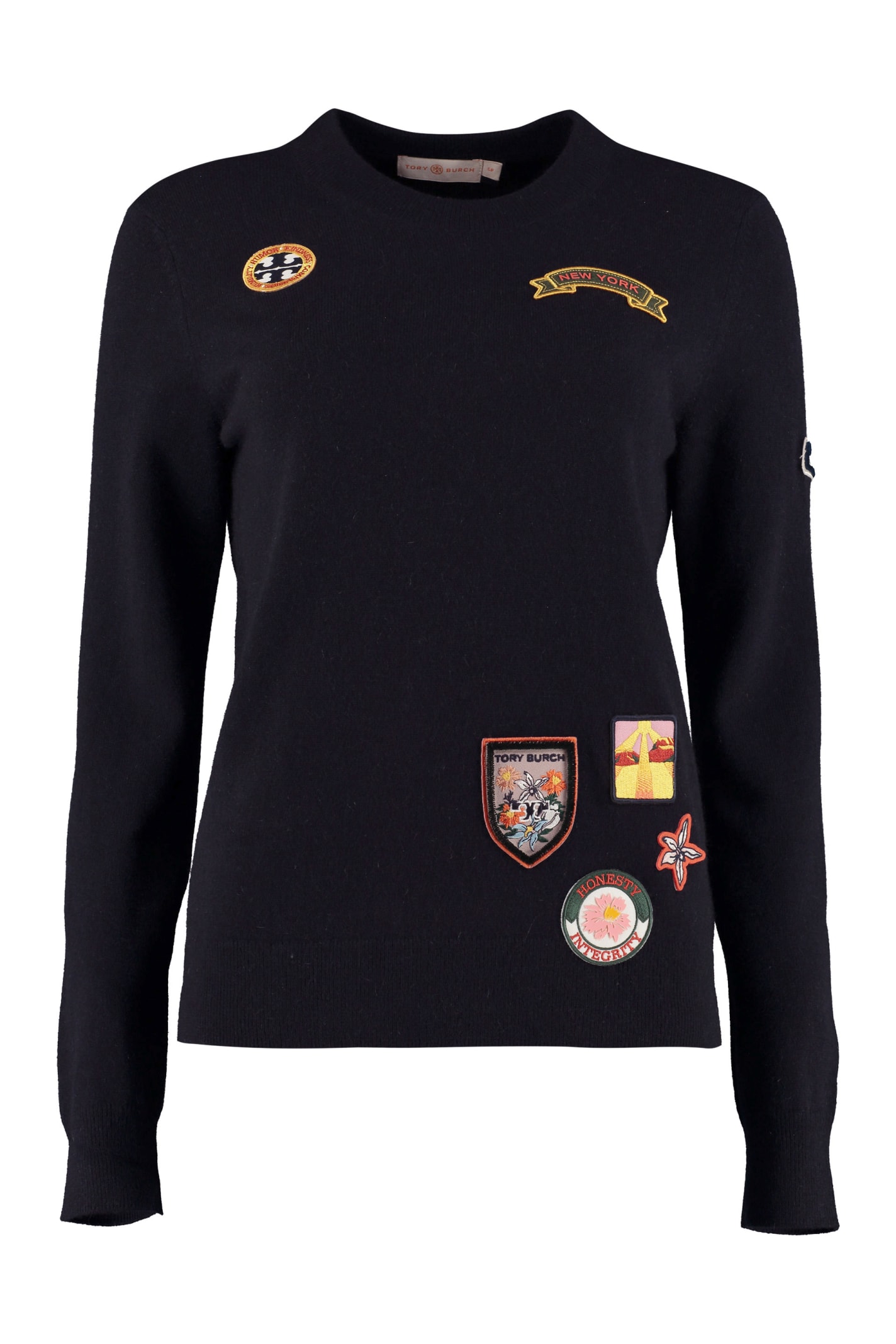 Best price on the market at italist | Tory Burch Tory Burch Patches  Cashmere Sweater