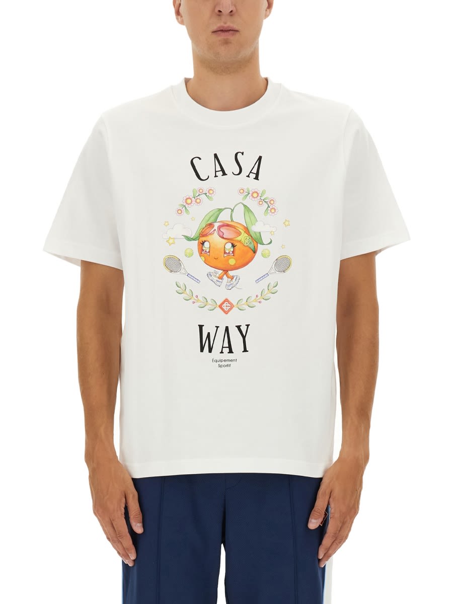 Casablanca Print T-shirt In Multi