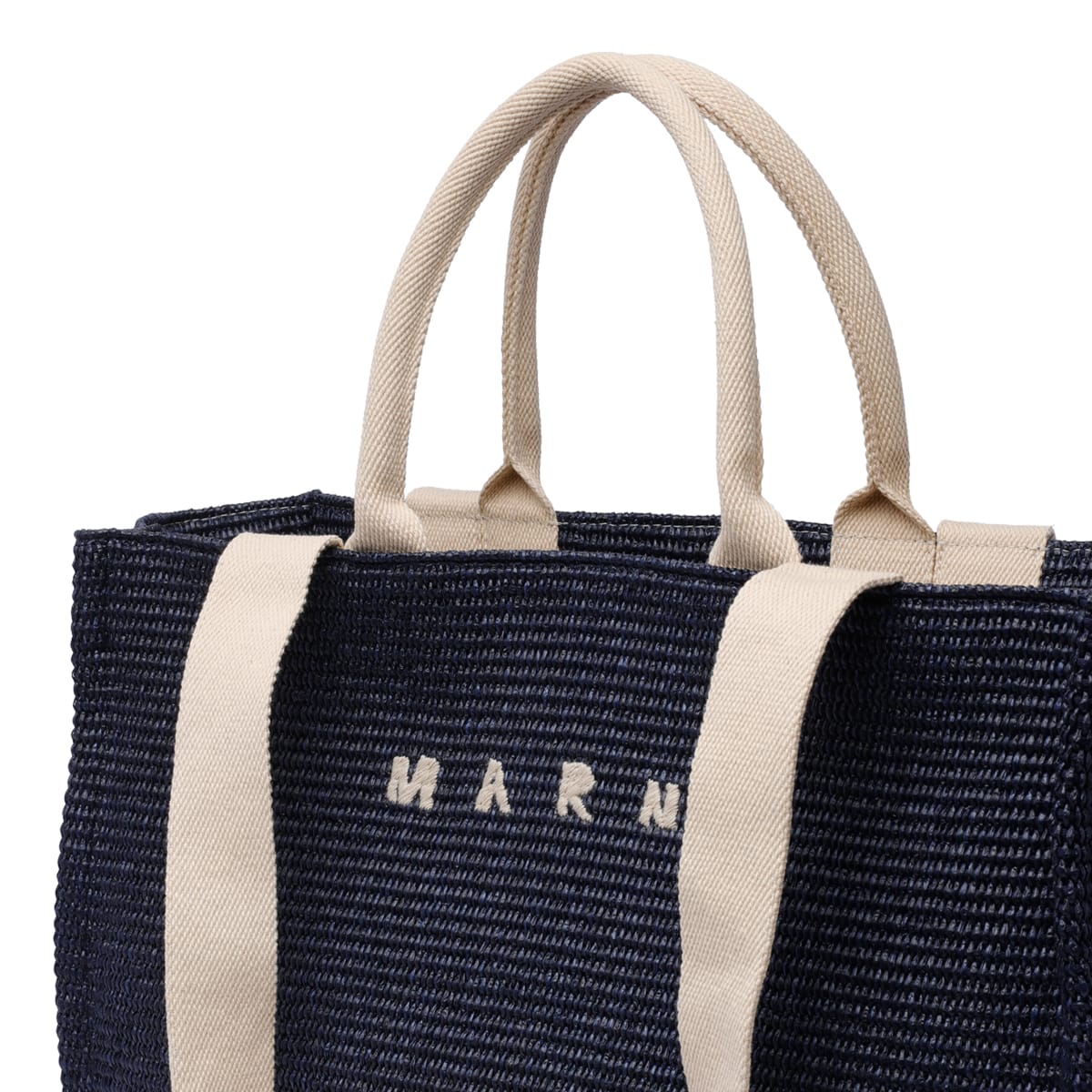 Shop Marni Logo Tote Bag In Blue